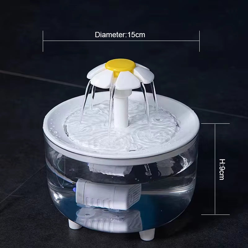 Pets Water Fountain Auto Filter USB Electric Cat Drinker Bowl