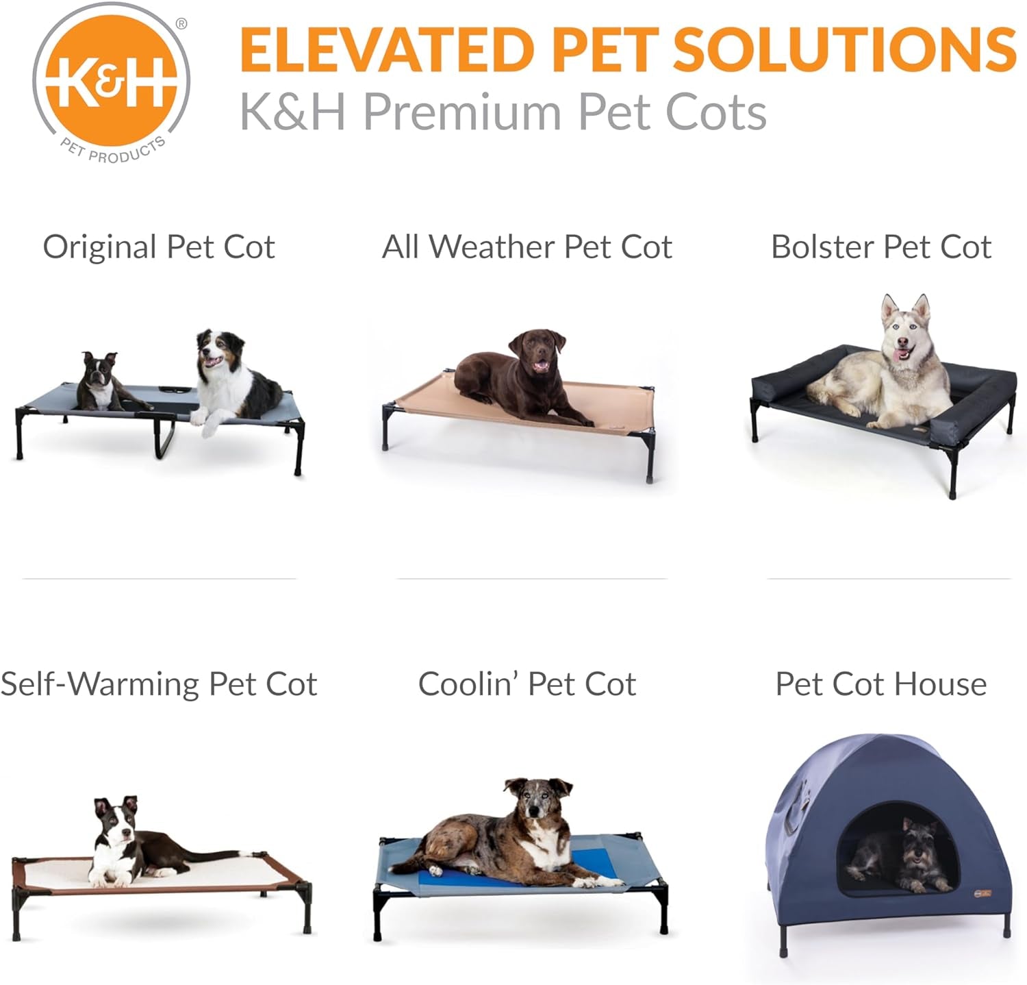 Elevated Dog Cot, Breathable Cooling Elevated Cot Hammock Pet Bed for Large Dogs, Washable Mesh Cover, Raised Metal Frame, Collapsible, Portable - Large 42 X 30In